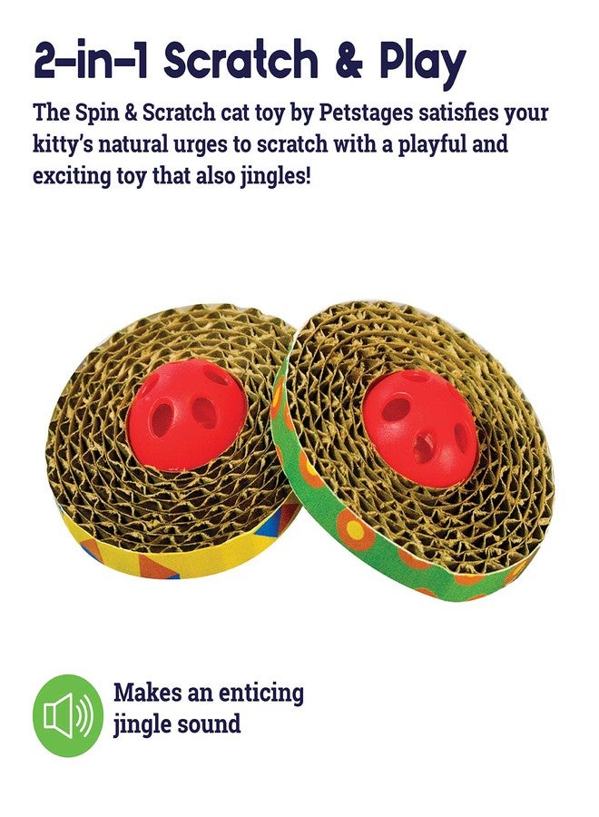 Petstages: - Spin & Scratch Catnip Toss and Bat Cat Toy | Great for Interactive & Solo Play | Satisfies Your Kitty's Natural Urges to Scratch | Redirects Destructive Clawing Behavior - (Pack of 3) - Image 3